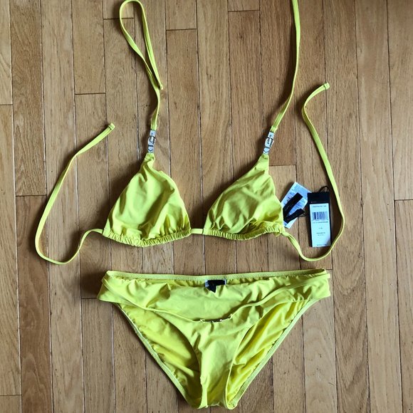 Brand New BCBG Women's 2-piece yellow string bikini - Picture 2 of 14